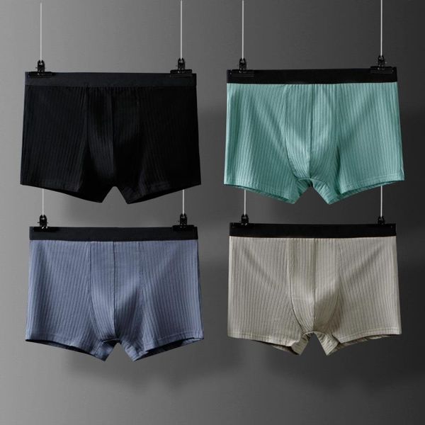 men's cotton boxer shorts boxed solid color underwear breathable underwear brand loose seamless boxer shorts, Black;white
men's cotton boxer shorts boxed solid color underwear breathable underwear brand loose seamless boxer shorts, Black;white