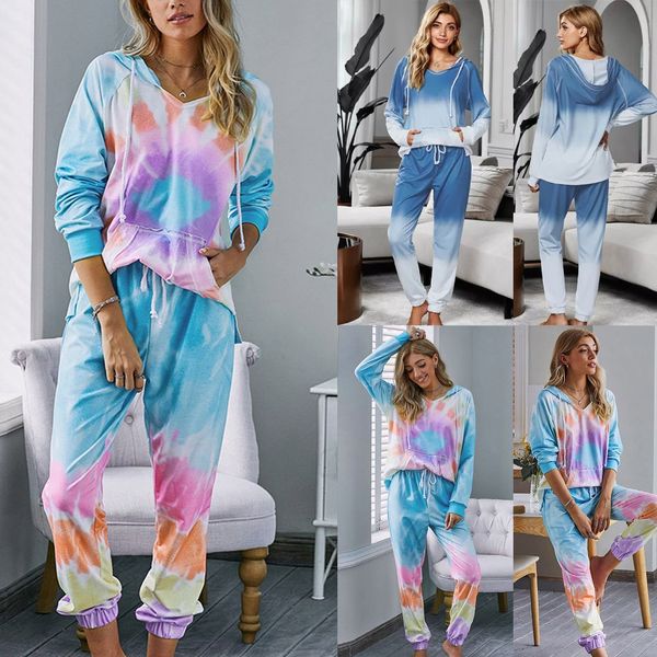 tie dye printed long sleeve pullover home clothes pullover t-shirt home wear women's loose tapered pants two piece pajamas vkwi8, Gray
tie dye printed long sleeve pullover home clothes pullover t-shirt home wear women's loose tapered pants two piece pajamas vkwi8, Gray