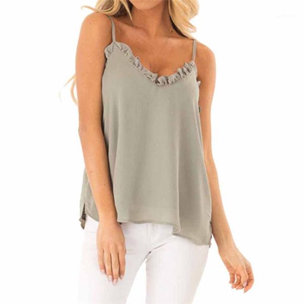 womens tank spaghetti straps ruffles v-neck tank sleeveless vest womens new sling sleeveless vest /*1, White
womens tank spaghetti straps ruffles v-neck tank sleeveless vest womens new sling sleeveless vest /*1, White