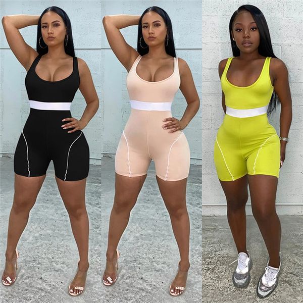 womens sports jumpsuits summer skinny sleeveless spaghetti strap bodysuits solid color casual backless women fitness rompers, Black;white
womens sports jumpsuits summer skinny sleeveless spaghetti strap bodysuits solid color casual backless women fitness rompers, Black;white