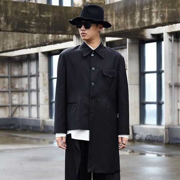men casual suit coat irregular hem male vintage japan streetwear hip hop gothic jacket outerwear stage clothes1, Black;brown
men casual suit coat irregular hem male vintage japan streetwear hip hop gothic jacket outerwear stage clothes1, Black;brown