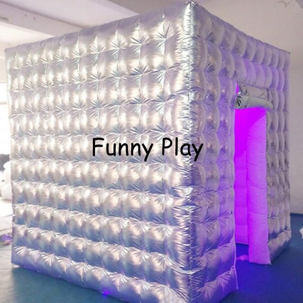 silver inflatable p booth tent led box props for wedding birthday party exhibition pgraphy studio
silver inflatable p booth tent led box props for wedding birthday party exhibition pgraphy studio