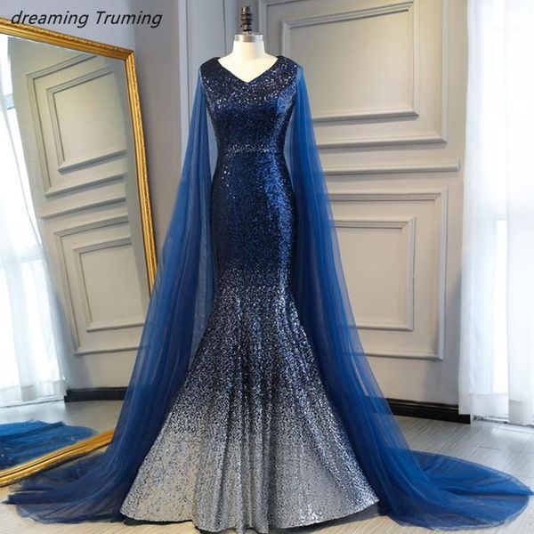 gradual royal blue prom dresses with cape sequined mermaid saudi arabic evening formal gowns celebrity dress real ps1, White;black
gradual royal blue prom dresses with cape sequined mermaid saudi arabic evening formal gowns celebrity dress real ps1, White;black