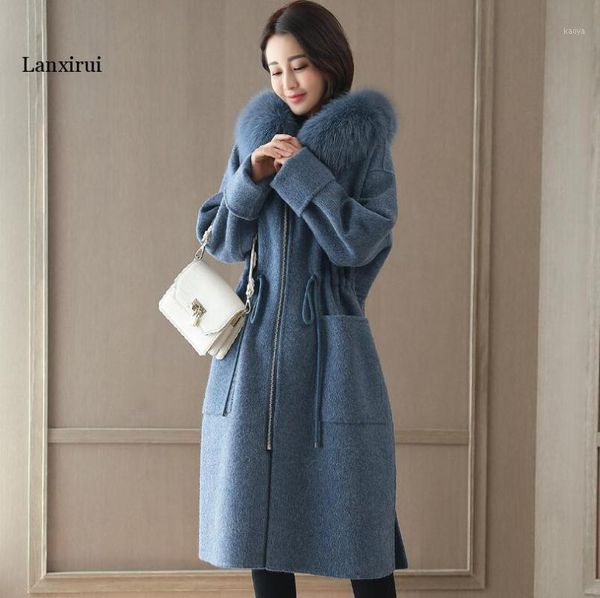 autumn winter women woolen coat outerwear female medium-long hooded trench sweet fur collar casual casaco feminino female jacket1, Black
autumn winter women woolen coat outerwear female medium-long hooded trench sweet fur collar casual casaco feminino female jacket1, Black