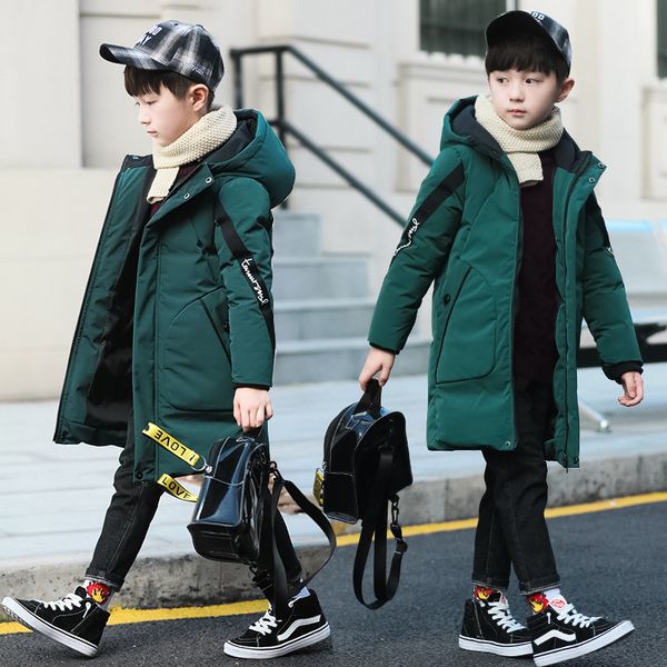 2020 winter wear medium long down clothes, middle and large children's thickened boys' cotton padded, Blue;gray
2020 winter wear medium long down clothes, middle and large children's thickened boys' cotton padded, Blue;gray
