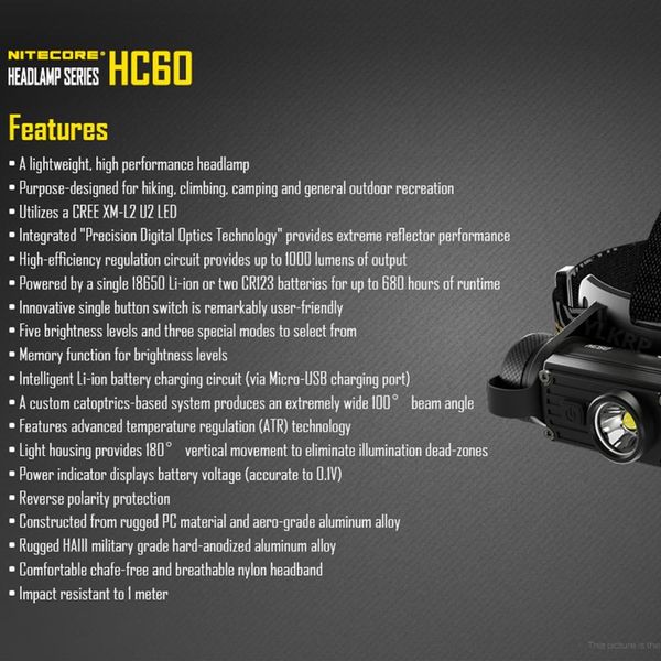 100 original nitecore hc60 1000 lumens cree xm l2 u2 led usb rechargeable headlamp with 3400mah 18650 battery bbyooa alice_bag
100 original nitecore hc60 1000 lumens cree xm l2 u2 led usb rechargeable headlamp with 3400mah 18650 battery bbyooa alice_bag