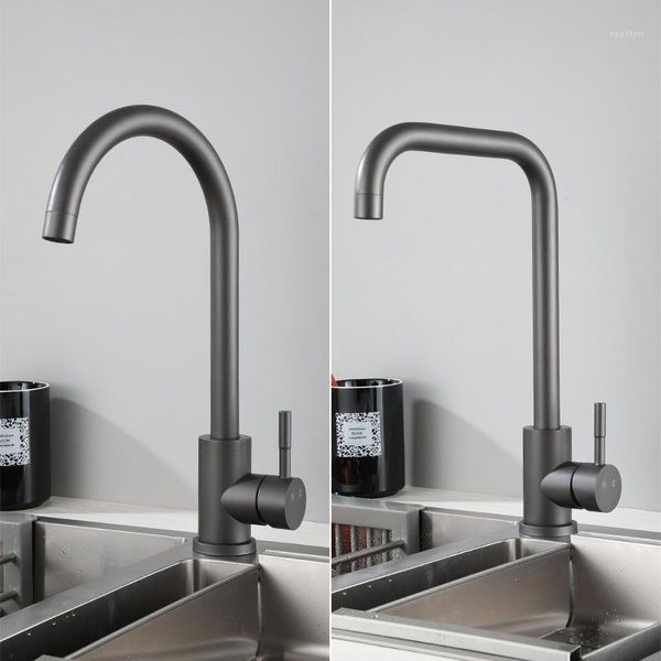 kitchen faucets kitchen sink water faucet 360 rotate swivel faucet mixer single holder single hole black gray mixer tap1