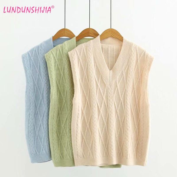 lundunshijia 2020 spring autumn women's alpaca velvet vests female sleeveless v-neck solid color ladies vest, Black;white
lundunshijia 2020 spring autumn women's alpaca velvet vests female sleeveless v-neck solid color ladies vest, Black;white