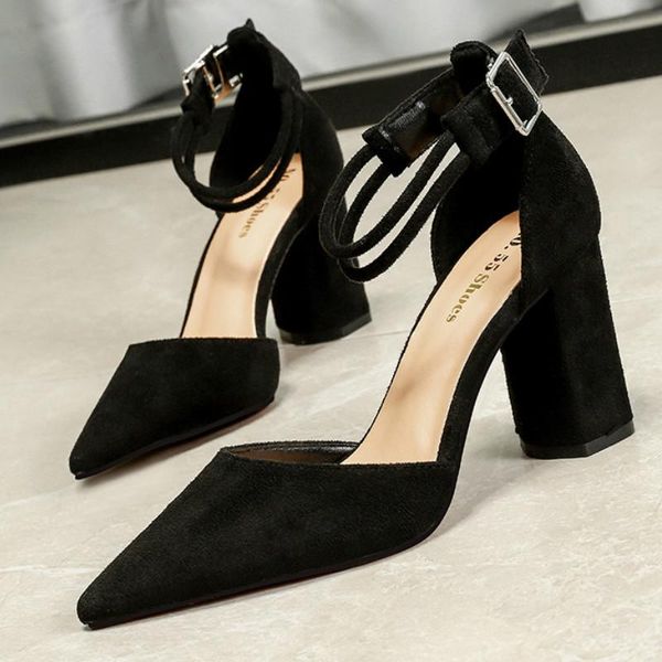 sandals women fashion pumps summer autumn thick high heels flock casual pointed-toe party solid office ladies club female shoes, Black
sandals women fashion pumps summer autumn thick high heels flock casual pointed-toe party solid office ladies club female shoes, Black