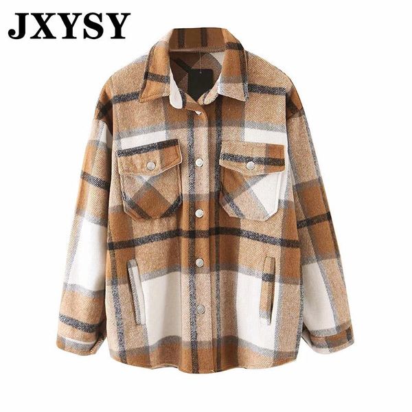 jxysy jacket women 2020 england style vintage flannel warm plaid woolen coat women casaco feminino jaqueta feminina jacket coat, Black;brown
jxysy jacket women 2020 england style vintage flannel warm plaid woolen coat women casaco feminino jaqueta feminina jacket coat, Black;brown