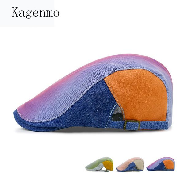 berets kagenmo beret wash denim gradient color spring breathable all-match women thin cotton adjust men hat, Blue;gray
berets kagenmo beret wash denim gradient color spring breathable all-match women thin cotton adjust men hat, Blue;gray