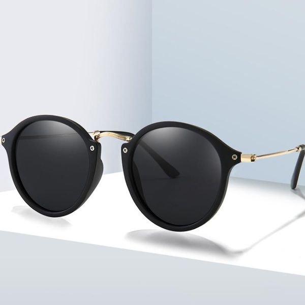 sunglasses fashion polarized uv400 shades men women brand design round sun glasses retro eyewear, White;black
sunglasses fashion polarized uv400 shades men women brand design round sun glasses retro eyewear, White;black