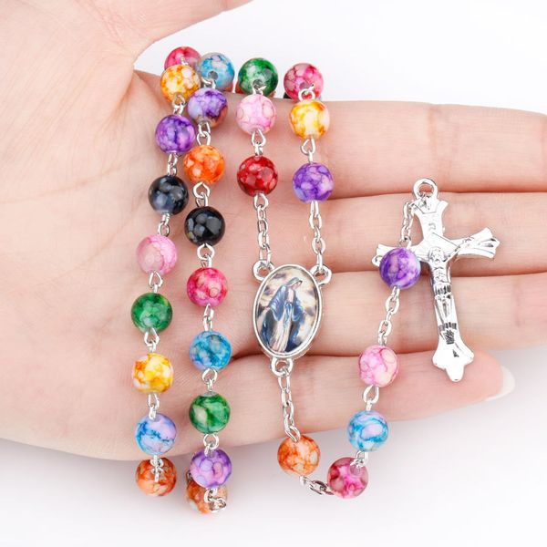 уникальный дизайн внешней торговли new color beads virgin фотографии католический розарий ожерелье inri крест длинные религиозное ожерелье 5, Silver
уникальный дизайн внешней торговли new color beads virgin фотографии католический розарий ожерелье inri крест длинные религиозное ожерелье 5, Silver