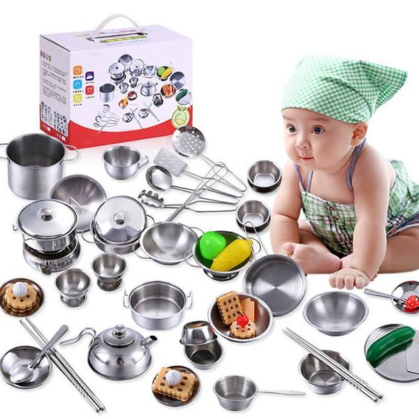 1set 25pc kids house kitchen toys stainless steel cooking cookware pots pan children pretend play kitchen playset silver figures 1019
1set 25pc kids house kitchen toys stainless steel cooking cookware pots pan children pretend play kitchen playset silver figures 1019
