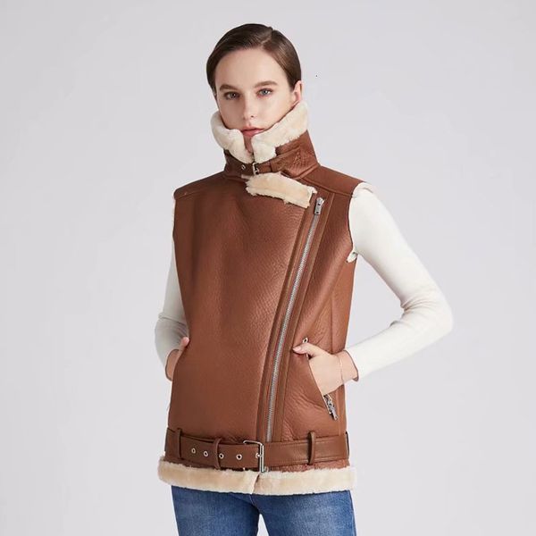 2021 new female winter vest streetwear leather autumn skin wrap sheep with sleeveless waistband outwear y710, Black
2021 new female winter vest streetwear leather autumn skin wrap sheep with sleeveless waistband outwear y710, Black