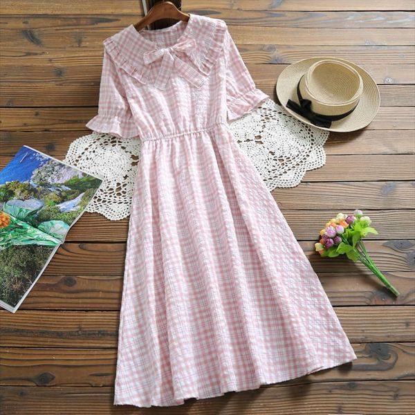 mori girl cute plaid dress 2019 new summer fashion bow short sleeve vinatge sweet dress drop shipping, Black;gray
mori girl cute plaid dress 2019 new summer fashion bow short sleeve vinatge sweet dress drop shipping, Black;gray