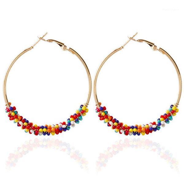 shuangr rice bead temperament ear buckle ear clip hoop alloy round big circle geometric earrings big earrings1, Golden;silver
shuangr rice bead temperament ear buckle ear clip hoop alloy round big circle geometric earrings big earrings1, Golden;silver
