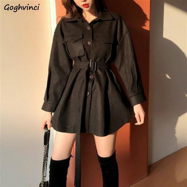 women's wool & blends women autumn hepburn solid fashion high waisted drawstring sashes jackets leisure all-match college slim coats ch, Black
women's wool & blends women autumn hepburn solid fashion high waisted drawstring sashes jackets leisure all-match college slim coats ch, Black
