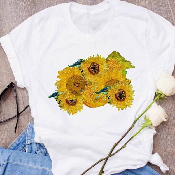 women graphic sunflower painting floral printing short sleeve clothing 90s clothes lady tees female t shirt womens t-shirt, White
women graphic sunflower painting floral printing short sleeve clothing 90s clothes lady tees female t shirt womens t-shirt, White