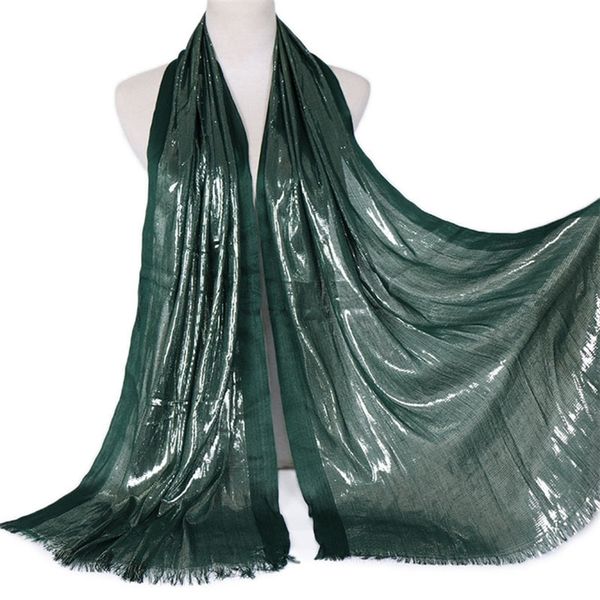 1 pcs plain lurex glitter hijab soft scarf tassel shimmer silver shawl muslim solid color scarves wraps cotton headband 180*63cm y201007, Blue;gray
1 pcs plain lurex glitter hijab soft scarf tassel shimmer silver shawl muslim solid color scarves wraps cotton headband 180*63cm y201007, Blue;gray