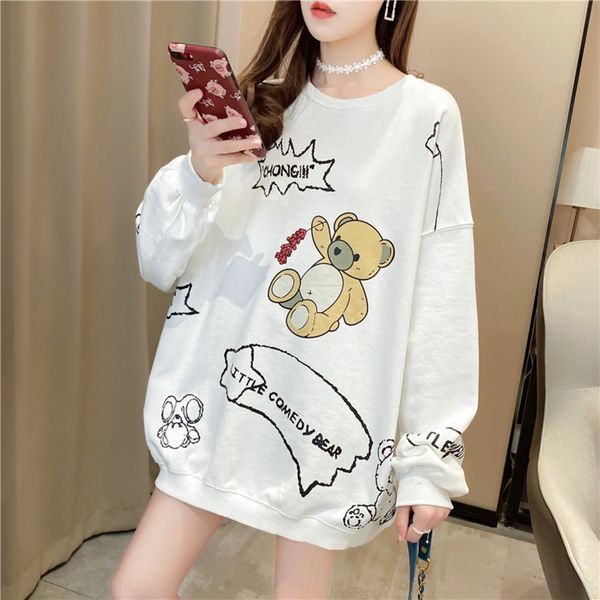 wmves little bear women's autumn dress 2020 new style women's loose ins trendy sleeve long fried street sweater coat sweater coat, Black
wmves little bear women's autumn dress 2020 new style women's loose ins trendy sleeve long fried street sweater coat sweater coat, Black