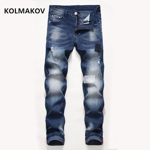 men's jeans 2021 autumn men straight classic fashion denim casual business broken hole slim fit trousers men1, Blue
men's jeans 2021 autumn men straight classic fashion denim casual business broken hole slim fit trousers men1, Blue
