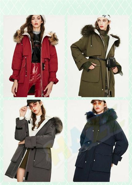 new women's fashion parker down jacket loose hooded large fur collar long coat1, Black
new women's fashion parker down jacket loose hooded large fur collar long coat1, Black