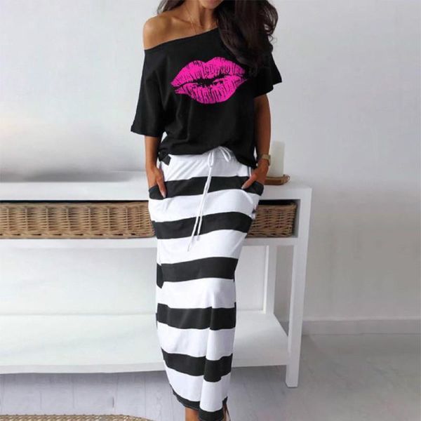 2020 women off shoulder two piece sets dress set batwing sleeve boat anchor print shirts striped lady casual ankle-length, Gray
2020 women off shoulder two piece sets dress set batwing sleeve boat anchor print shirts striped lady casual ankle-length, Gray