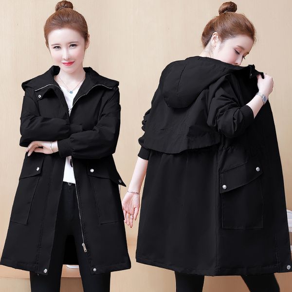 2021 new autumn classic black long trench women casual thin windbreaker female overcoat hooded coat plus size 3xl y552 usow, Tan;black
2021 new autumn classic black long trench women casual thin windbreaker female overcoat hooded coat plus size 3xl y552 usow, Tan;black