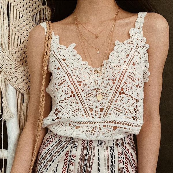 summer hook flower lace solid stitching v-neck camis female knitted short section slim outer wear shirt trend tank kg-450, White
summer hook flower lace solid stitching v-neck camis female knitted short section slim outer wear shirt trend tank kg-450, White