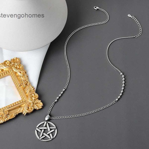 star hip hop five pointed punk necklace style female personality trendy sweater chain accessories, Silver
star hip hop five pointed punk necklace style female personality trendy sweater chain accessories, Silver