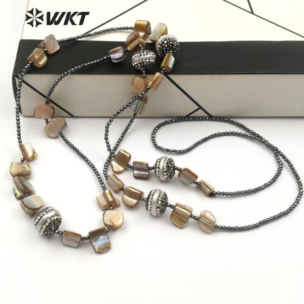 wt-nv217 wkt exclusive design women necklace 37"inch long hematite bead & shape shell beads bohemia style, Silver
wt-nv217 wkt exclusive design women necklace 37"inch long hematite bead & shape shell beads bohemia style, Silver