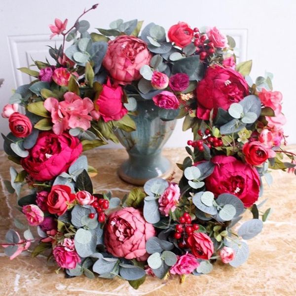 wedding artificial wreath autumn red peony wreath christmas door ornaments wall hanging home decoration1
wedding artificial wreath autumn red peony wreath christmas door ornaments wall hanging home decoration1