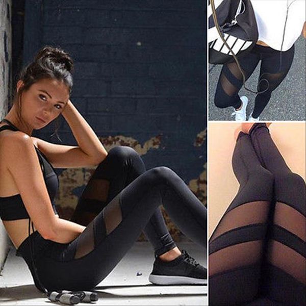 new women exercise mesh breathable compression leggings fitness high waist leggings high waist lines dry quick pants, Black
new women exercise mesh breathable compression leggings fitness high waist leggings high waist lines dry quick pants, Black