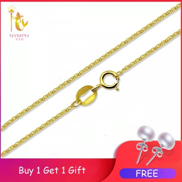 chains nymph genuine 18k gold chain fine jewelry real au750 necklace wedding banquet gift for female x312-n, Silver
chains nymph genuine 18k gold chain fine jewelry real au750 necklace wedding banquet gift for female x312-n, Silver