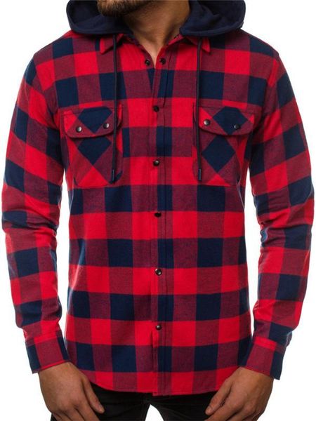 new 2020 hoodie plaid shirt for men spring cargo pocket shirts hooded detachable outwear long sleeve casual male chemise homme, White;black
new 2020 hoodie plaid shirt for men spring cargo pocket shirts hooded detachable outwear long sleeve casual male chemise homme, White;black