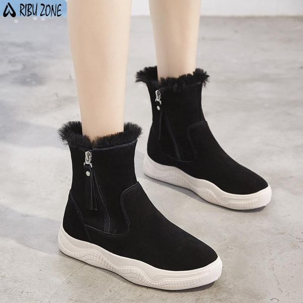 ribu zone 2020 classic winter boots suede ankle snow boots warm female fashion women shoes new arrival plush insole snow, Black
ribu zone 2020 classic winter boots suede ankle snow boots warm female fashion women shoes new arrival plush insole snow, Black