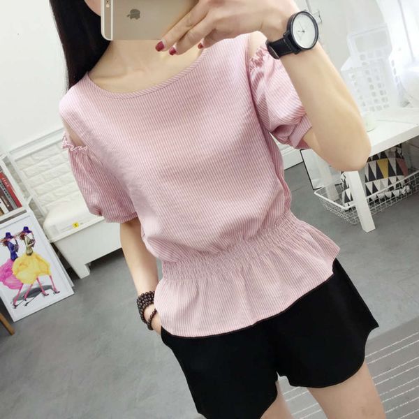 short sleeve female summer 2020 new korean sweet off shoulder waist round neck ruffle versatile t-shirt, White
short sleeve female summer 2020 new korean sweet off shoulder waist round neck ruffle versatile t-shirt, White