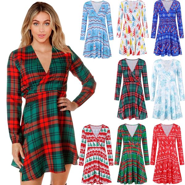 v-neck long-sleeved dress christmas plaid stripe print women xmas fashion blouse dresses autumn winter design boutique clothes cz1105d, White
v-neck long-sleeved dress christmas plaid stripe print women xmas fashion blouse dresses autumn winter design boutique clothes cz1105d, White