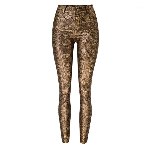 mom pants high waist autumn and winter golden snake pattern imitation leather pants pu denim cropped1, Black;white
mom pants high waist autumn and winter golden snake pattern imitation leather pants pu denim cropped1, Black;white