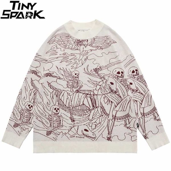 men hip hop knitted sweater streetwear human skeleton letter print pullover autumn harajuku cotton casual sweater black 211221, White;black
men hip hop knitted sweater streetwear human skeleton letter print pullover autumn harajuku cotton casual sweater black 211221, White;black