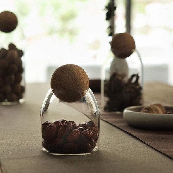 500ml transparent glass storage tank borosilicate glass sealed grains container with cork (round ball, s)1
500ml transparent glass storage tank borosilicate glass sealed grains container with cork (round ball, s)1