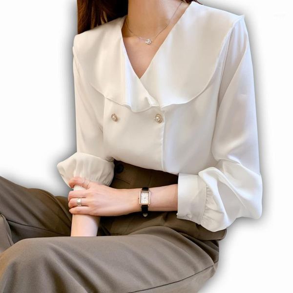 women's blouses & shirts foxmertor olelegant chiffon blouse women 2021 long sleeve white double button autumn female
women's blouses & shirts foxmertor olelegant chiffon blouse women 2021 long sleeve white double button autumn female