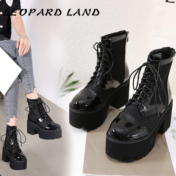 boots leopard land 2021 breathable mesh british thick bottom slanted heel high -211-2, Black
boots leopard land 2021 breathable mesh british thick bottom slanted heel high -211-2, Black