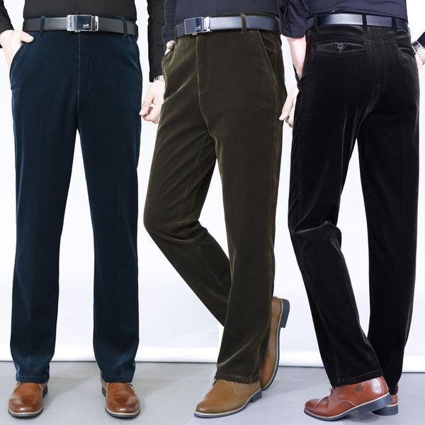 men's suits & blazers 2021 autumn winter corduroy pants men trousers fashion elastic force high waist straight for classic, White;black
men's suits & blazers 2021 autumn winter corduroy pants men trousers fashion elastic force high waist straight for classic, White;black