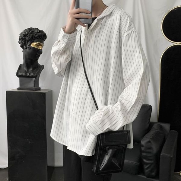 men's dress shirts shirt men's fashion business casual society men streetwear wild loose long-sleeved striped mens -2xl1, White;black
men's dress shirts shirt men's fashion business casual society men streetwear wild loose long-sleeved striped mens -2xl1, White;black