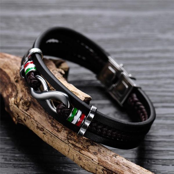 link, chain trendy punk style stainless steel pu leather charm bracelets bangles black color fashion jewelry multi-chain bracelet men
link, chain trendy punk style stainless steel pu leather charm bracelets bangles black color fashion jewelry multi-chain bracelet men