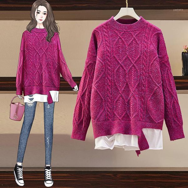 autumn and winter 2021 new sweater women's korean style lazy style loose fashion outerwear internet celebrity fake two-piece, White;black
autumn and winter 2021 new sweater women's korean style lazy style loose fashion outerwear internet celebrity fake two-piece, White;black