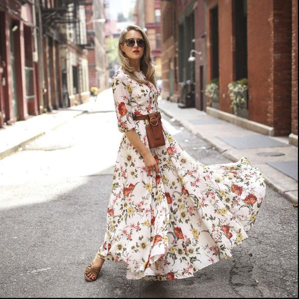 boho summer women long maxi dress floral printed beach dresses elegant ladies half sleeve party sundress, Black;gray
boho summer women long maxi dress floral printed beach dresses elegant ladies half sleeve party sundress, Black;gray