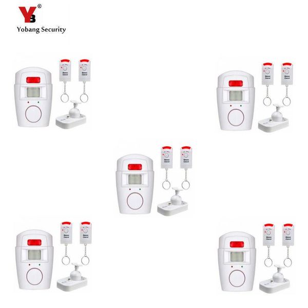 yobang security 5pcs wireless pir/motion sensor alarm+2 remote controls local alarm burglar 105db siren local alarm system
yobang security 5pcs wireless pir/motion sensor alarm+2 remote controls local alarm burglar 105db siren local alarm system